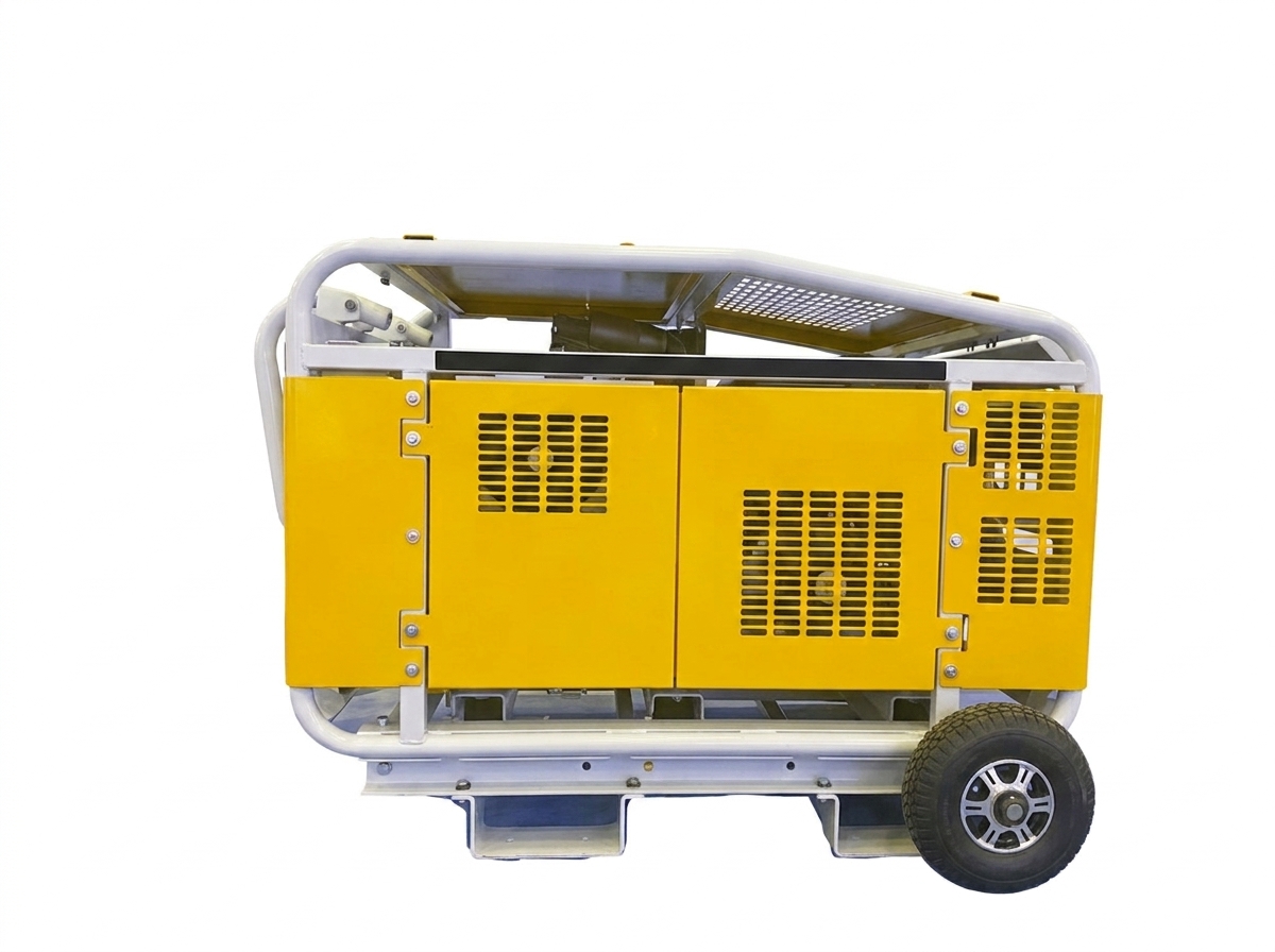 MobilPower PM-Series petrol mobile screw air compressor on site