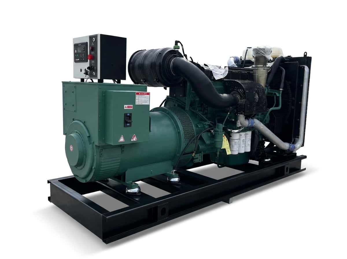 SIND open type diesel generator set, 1000 kVA class, powered by Cummins engine, front view