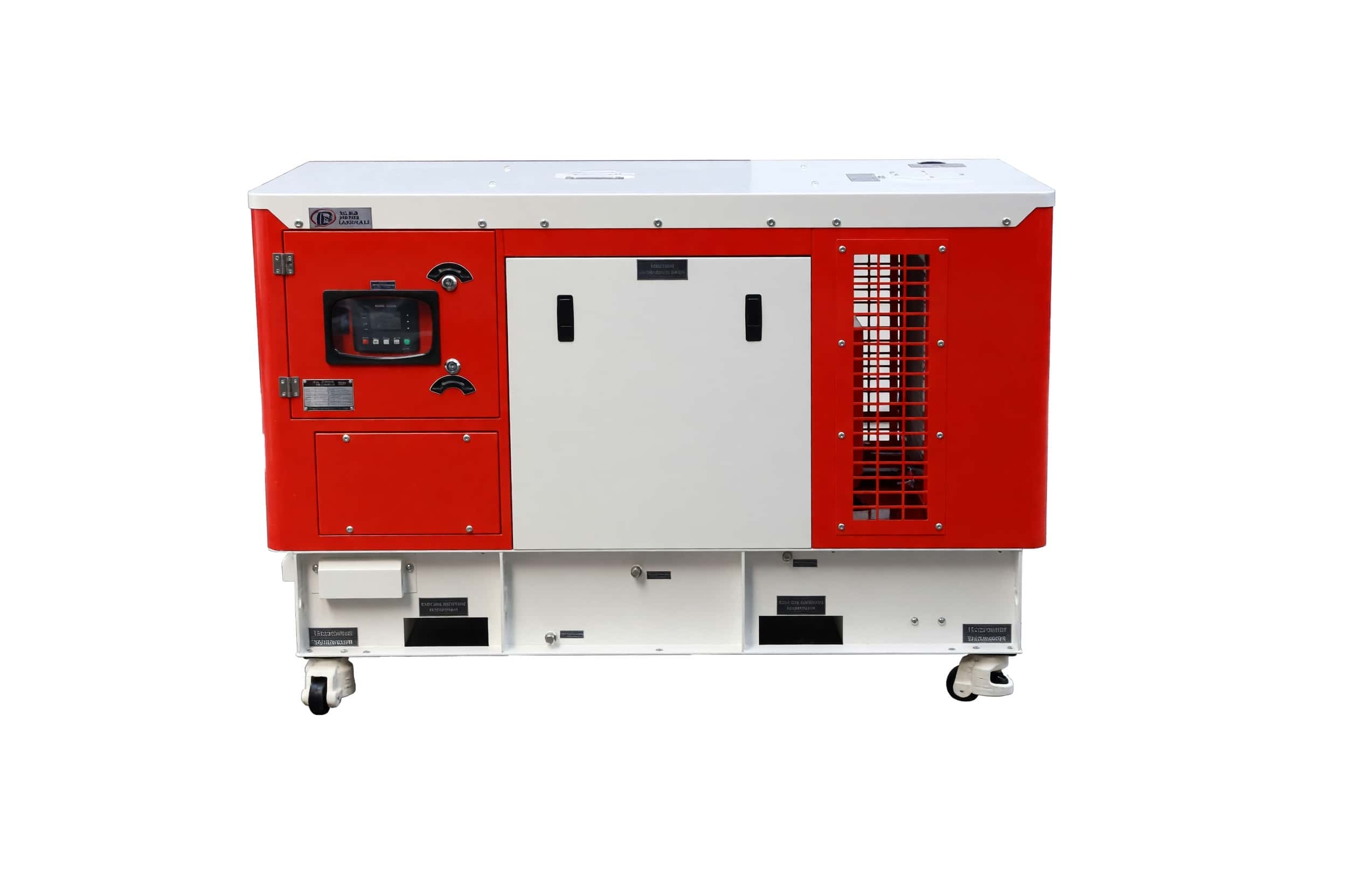 SIND silent type diesel generator set, 450 kVA class, sound-attenuated canopy, front view