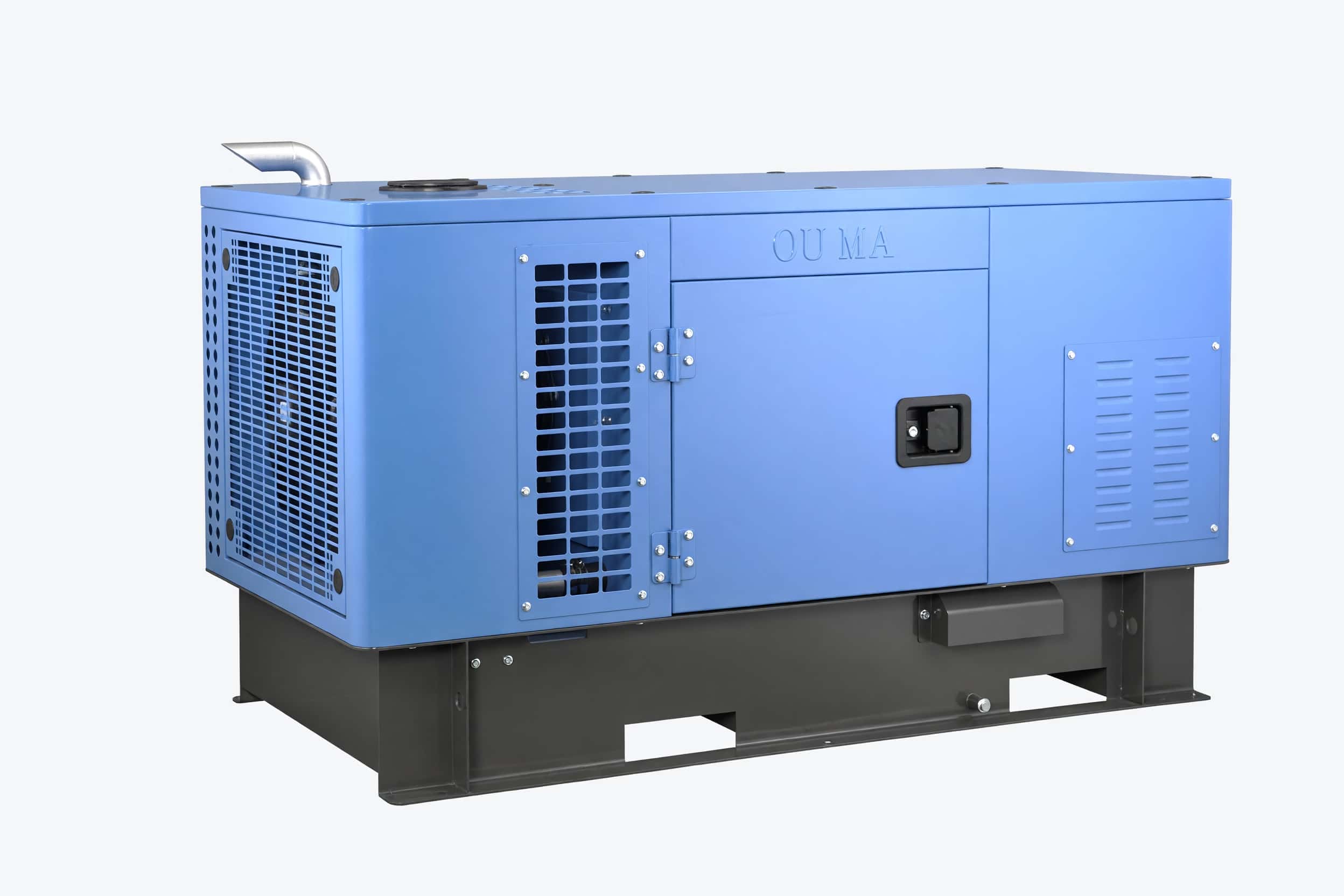 SIND silent type diesel genset for outdoor standby power, rear view