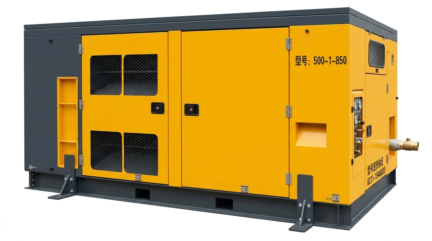 SkidPower DS-Series diesel skid screw air compressor, single unit view