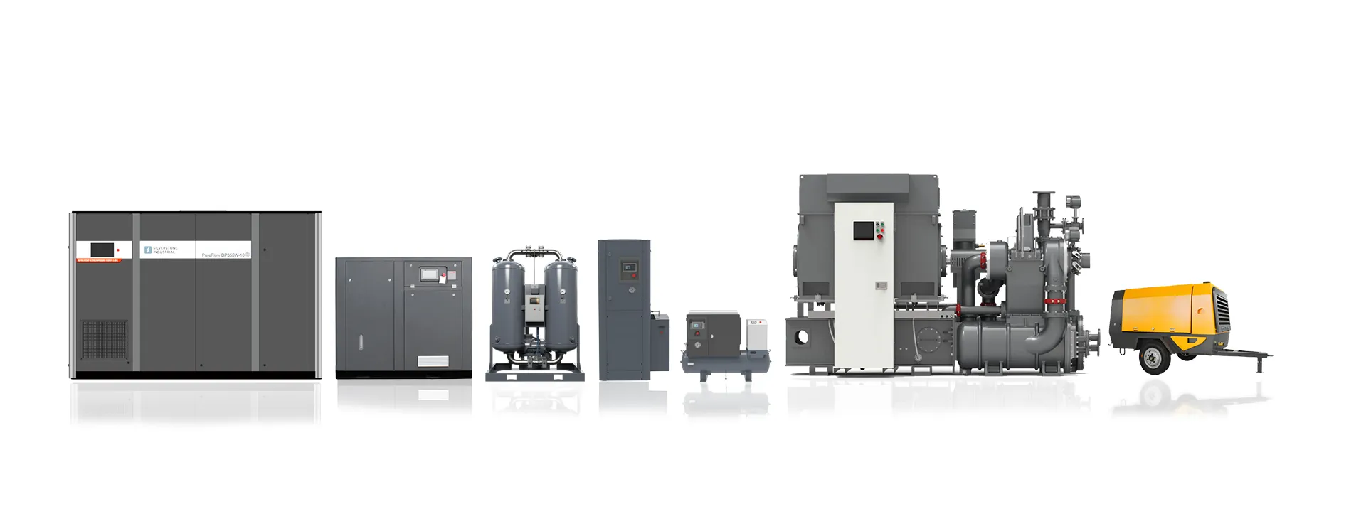 SIND range: screw compressors, air treatment, centrifugal compressor and mobile unit